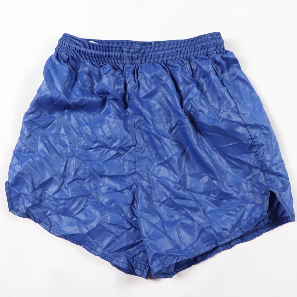 90s New Score Youth Large Nylon Soccer Shorts Blue